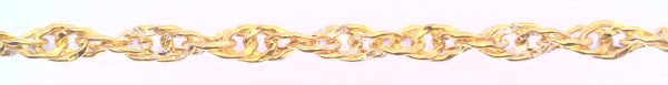 Hollow supertwist singapore with design 2 col plated