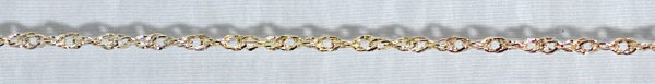 Hollow regular singapore 3 col natural alloy